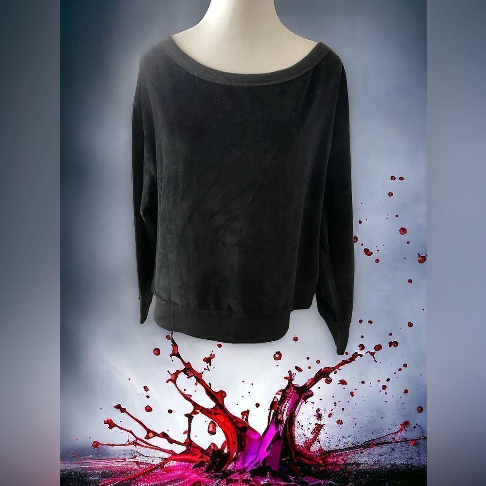CROPPED VELOUR SWEATSHIRT‎ by JoyLab, Medium